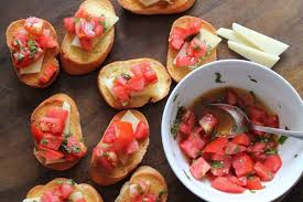 Bite Size Spanish Snacks Tomato Montaditos With Olive Oils From Spain Mediterranean Snacks Spanish Snacks Traditional Spanish Dishes