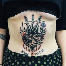 Songs About Happiness Murmured In Dreams Belly Tattoos Chest Tattoos For Women Stomach Tattoos Women