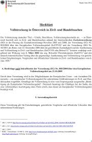 23) textlich nachgewiesen, dokumentarisch noch nicht abschließend bearbeitet Merkblatt Vollstreckung In Osterreich In Zivil Und Handelssachen Pdf Kostenfreier Download