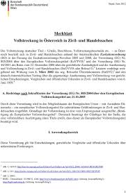 Die vollstreckbare ausfertigung ist eine ausfertigung der urkunde, auf der der notar vermerkt hat, dass sie zum zwecke der zwangsvollstreckung erteilt wird. Merkblatt Vollstreckung In Osterreich In Zivil Und Handelssachen Pdf Kostenfreier Download