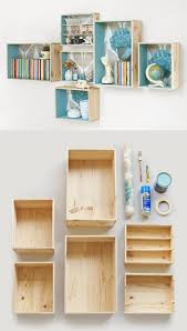 Diy Wooden Box Shelves Teenage Girl Room Decor Bedroom Crafts Girls Room Decor