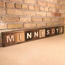Wood Minnesota Sign Etsy Minnesota Themed Minnesota Home Woodworking