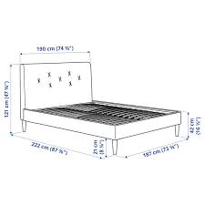 Misure dei letti senza testiera o testata prezzi dei sommier. Idanas Struttura Letto Imbottita Gunnared Rosa Pallido 180x200 Cm Ikea Svizzera