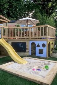 Fun Backyard Playground For Kids Ideas 9 Backyard Deck Backyard Patio Deck