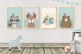 Woodland Nursery Decor Woodland Nursery Art Forest Animal Etsy In 2021 Nursery Wall Decor Girl Nursery Wall Art Woodland Nursery Art