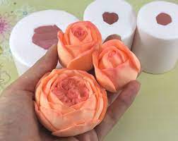 English Rose Silicone Mold For Soap Flower Silicone Mold Soap Etsy Flower Soap Soap Molds Silicone Custom Soap Molds