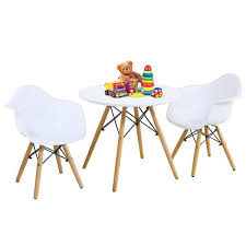 A wide selection of sets is available from popular brands like sauder at walmart.com. Gymax 3 Piece Kids Round Table Chair Set With 2 Arm Chairs White Overstock 28585945