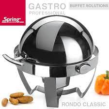Whether you choose a round chafing dish or a rectangular chafing dish. Spring Round Chafing Dish 40 Cm Roll Top Lid Rondo Classic S