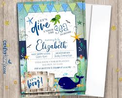 Under The Sea Baby Boy Shower Invitations Boy Nautical Baby Shower Craftykizzy