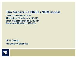 However, when asking for the modification indices with the command: Ppt Ulf H Olsson Professor Of Statistics Powerpoint Presentation Free Download Id 3851537