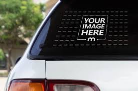 Download Car Rear Window Decal Sticker Mockup Mediamodifier