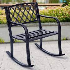 Metal Rocking Chair Porch Outdoor Backyard Glider Rocker Metal Rocking Chair Rocking Chair Rocking Chair Porch