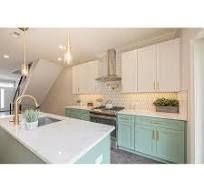 Specialized American Style Green Shaker Kitchen Cabinet With ...