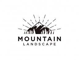 Mountain Landscape Logo Template Logo Templates Mountain Logos Vector Business Card