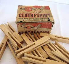 Vintage Wooden Clothespins In The 50s My Brother And I Used To Color Faces On Them With Crayons And Glue Bi Vintage Laundry Vintage Laundry Room Clothes Pins