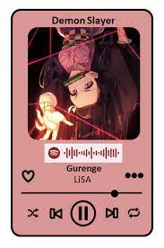 Demon Slayer Anime Opening Spotify Code Musica Anime Artesanias De Anime Poster De Musica