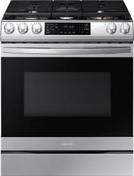 Samsung 6 0 Cu Ft Front Control Slide In Gas Convection Range With Air Fry Wi Fi Fingerprint Resistant Stainlesss Steel Nx60t8511ss Best Buy In 2020 Convection Range Convection Cool Things To Buy