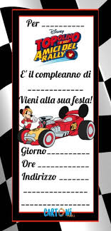 Invito Topolino E Gli Amici Del Rally Da Stampare Cartoni Animati Topolino Rally Amici