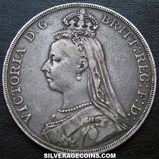 Queen victoria crown coin 1887 value. 1889 1a Queen Victoria British Silver Jubilee Head Crown Silveragecoins