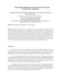 Public air transportation, flight refund, air traffic rights, aviation economic. Pdf Value Capture Mechanism As A Funding Tool For Urban Transportation In Malaysia