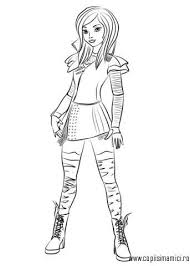 Descendentii Mal Cu Bocanci Descendants Coloring Pages Disney Descendants Mal Coloring Pages