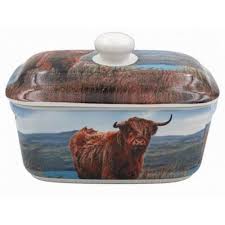 Highland Cow Butter Dish