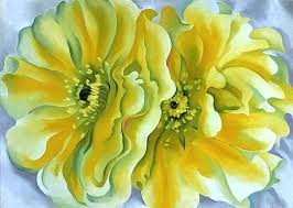 Georgia O Keeffe Yellow Cactus 1929 Georgia O Keeffe Georgia O Keeffe Paintings Flower Painting