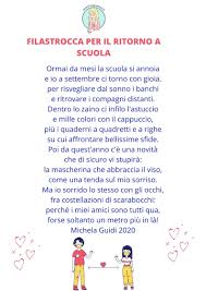 Filastrocca Per Il Ritorno A Scuola Di Michela Guidi Filastrocche Scuola Filastrocche Scuola Dell Infanzia