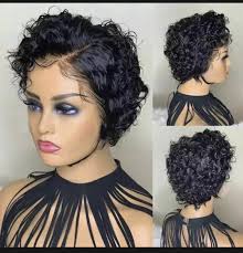 Pixie Cut Short Afro Kinky Curly Human Hair Wigs for Afro African Black  Women 8