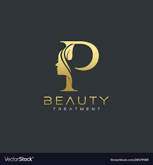 Sheamoisture african black soap 8 oz. P Letter Luxury Beauty Face Logo Design Royalty Free Vector