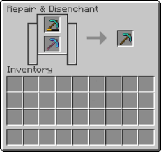 You have to put them in the exact pattern of the recipe. Grindstone Official Minecraft Wiki