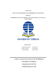 Sebelum orang membaca suatu makalah, maka yang pertama kali dilihat adalah bagian covernya. Doc Makalah Abk Bab5 Komplit Docx Putune Suroso Academia Edu