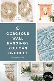 Cute little wall hangings of various shapes and colors create a unique look. Trendy Up Your Home Decor With One Of These Fabulous Wall Hanging Crochet Patterns