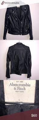 Leather Biker Jacket Black Abercrombie Fitch Faux Leather Biker Jacket Textu Faux Leather Biker Jacket Abercrombie And Fitch Jackets Leather Biker Jacket