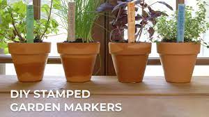 Check out our ceramic plant marker selection for the very best in unique or custom, handmade pieces from our garden decoration shops. Diy Stamped Clay Garden Markers Youtube