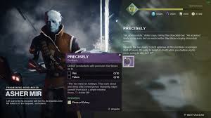 It looks quite menacing and makes anyone wearing it even more so, as its main perk marks anyone. Eris Morn S Tiny Box Of Raisins Quest Destiny 2 Shacknews