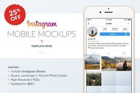 Instagram Mobile Mockups Pack Instagram Mobile Instagram Mockup Social Media Template