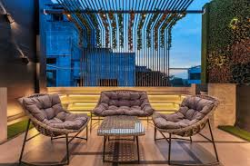 The Heaven Garden Bungalow Blue Leaf Interiors The Architects Diary Balcony Design Bungalow Interiors Terrace Garden Design