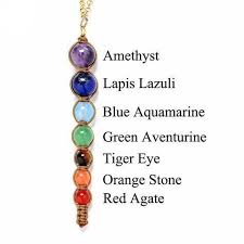 Crystal Gemstones Meditation Feng Shui Etsy Chakra Necklace Chakra Pendant Chakra Crystals