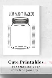 amazingly cute mason jar printables for tracking your debt