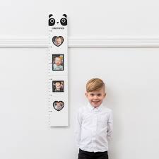 personalized childrens growth chart frame panda bear