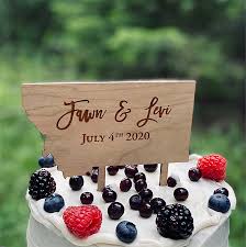 Wedding collectibles provides customized wedding cake toppers, monogram wedding cake toppers and funny cake toppers. Rustic Wedding Cake Topper Outdoor Wedding Decor Personalized State Cake Topper