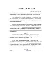 Last Will And Testament Cover Page Template Template Business