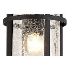 Our security porch lights can provide added safety benefits, and our pir sensor porch lights are an effortless way to light the entrance to your home. Black Outdoor Porch Light With Clear Crackled Glass
