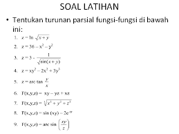 Dalam hal ini f (x,y) = z = 2 x 2. Turunan Parsial Materi Kalkulus Ii Turunan Parsial Misalkan