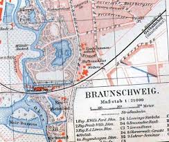 Brunswick Braunschweig Germany Map 1906 Vintage Edwardian Era Steel Engraved Cartography To Frame In 2020 With Images Germany Map Map Cartography