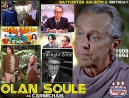 Olan Soule (February 28, 1909– February 1, 1994), Illinois native who  appeared in hundreds of films, commercials, tv series and tv films. He is  pictured here in his role as John Masters