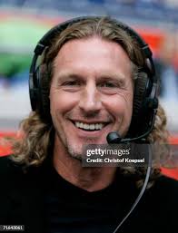 Reporter Michael Schulz of Arena television channel speaks before the...  News Photo