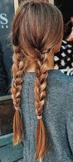 Wonderful Double Braids On Long Brown Hair Pigtail Braids Aesthetic 12 Easy Braids For Long Hair Pigtail Braids For Long Hair Long Hair Styles Easy Braids