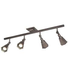 Hampton Bay Chestnut 4 Light Antique Pewter Track Lighting Bar 18311 000 The Home Depot